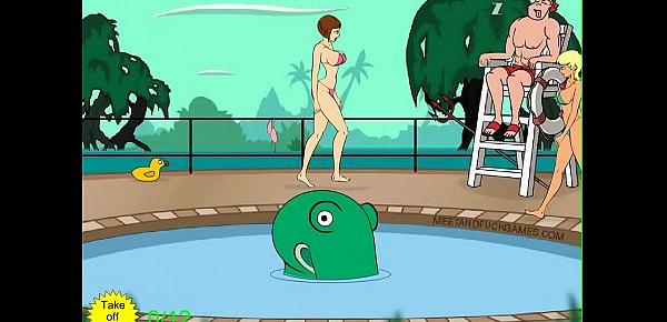  Tentacle monster molests women at pool part 2